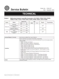 Service Bulletin Bulletin No.: 20